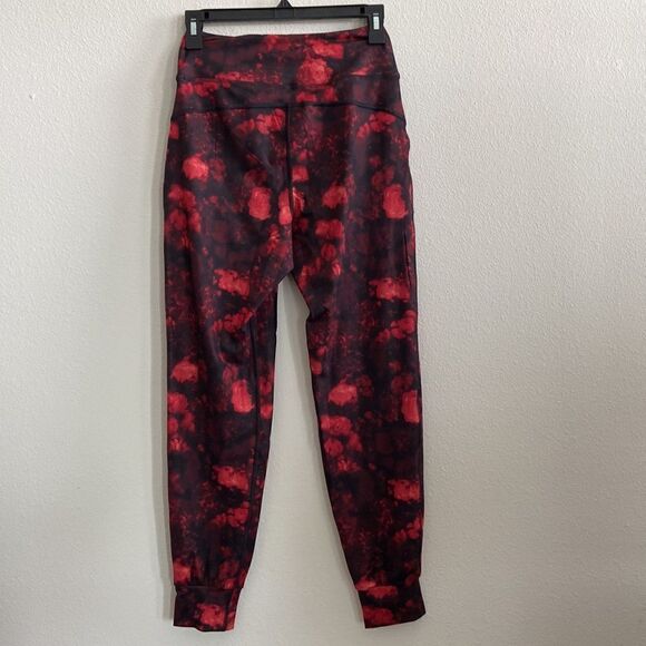 Porsit legging black and red rose print NWT Sz Xs - Picture 5 of 7